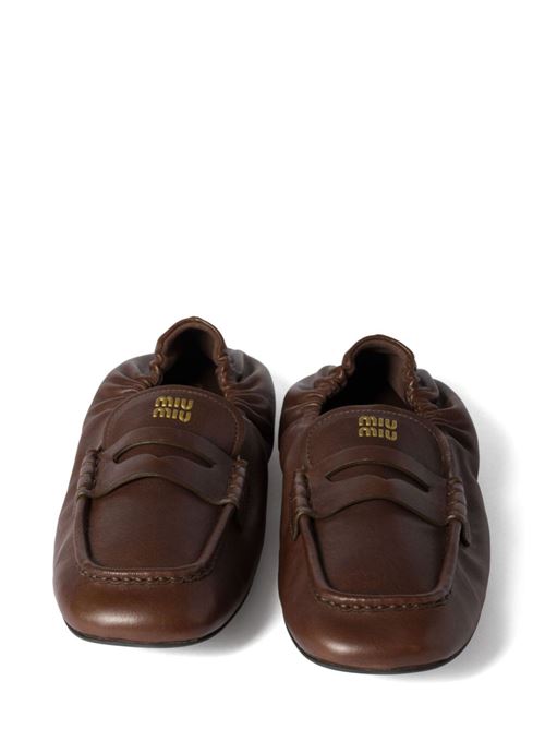 Mocassino Ruches in nappa MIU MIU | 5D341EEFXF0NBL